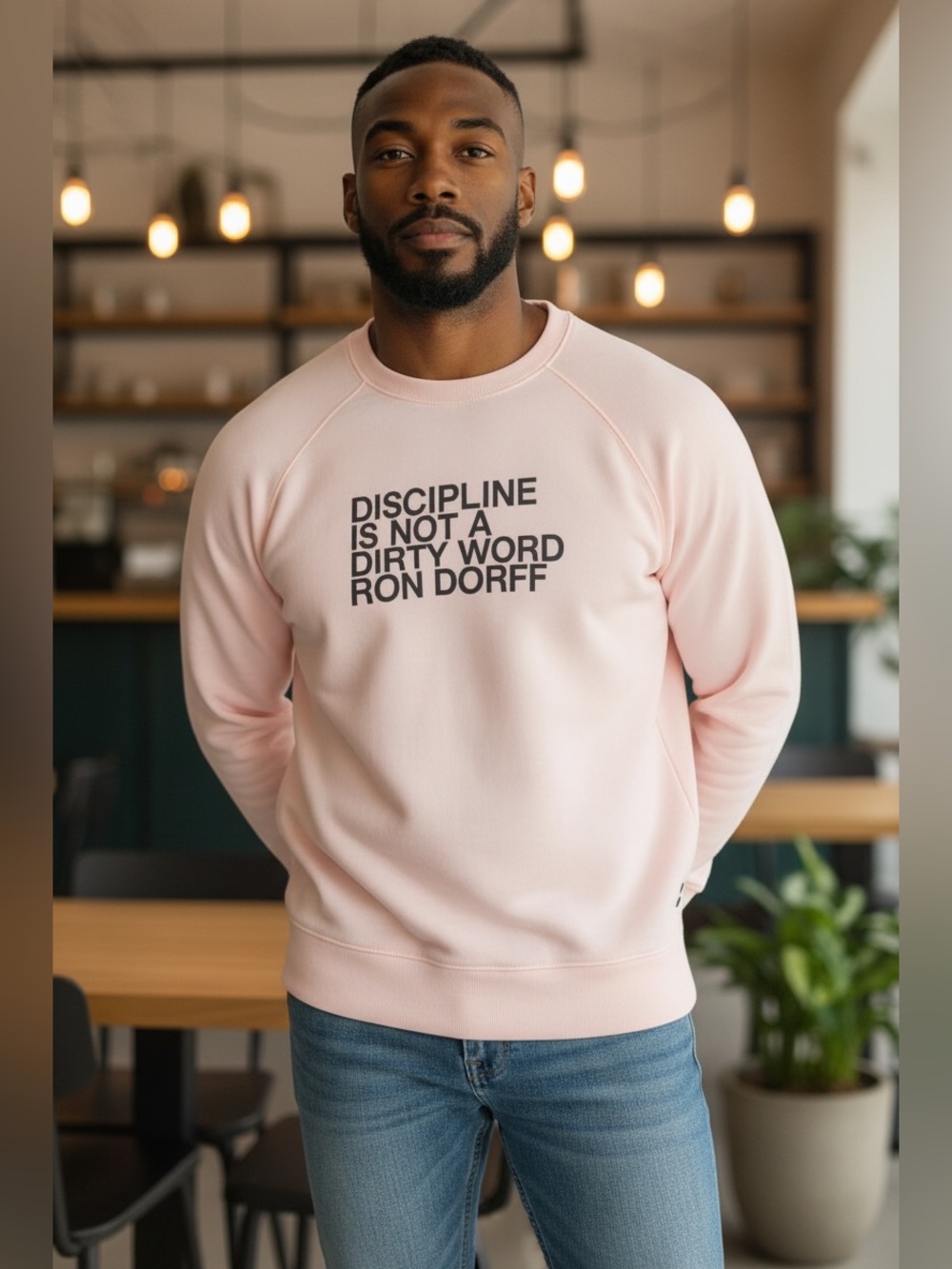 Ron Dorff Organic Cotton Crewneck Sweatshirt "DISCIPLINE" size XL